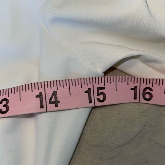 Lulus Womens V-Neck Ruched Stretch Long‎ Sleeve Bodysuit White Medium - Picture 6 of 7